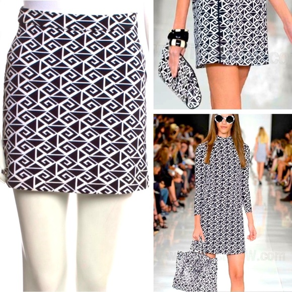 Ralph Lauren Collection Purple Label Mini Skirt Vintage Runway 60s Style White S - Picture 1 of 16